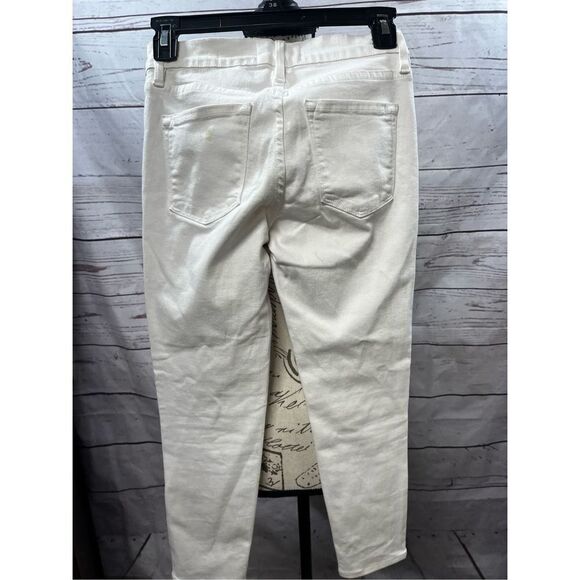 Frame‎ white denim jeans size 23 (size 0) skinny crop (2055) - Picture 2 of 10